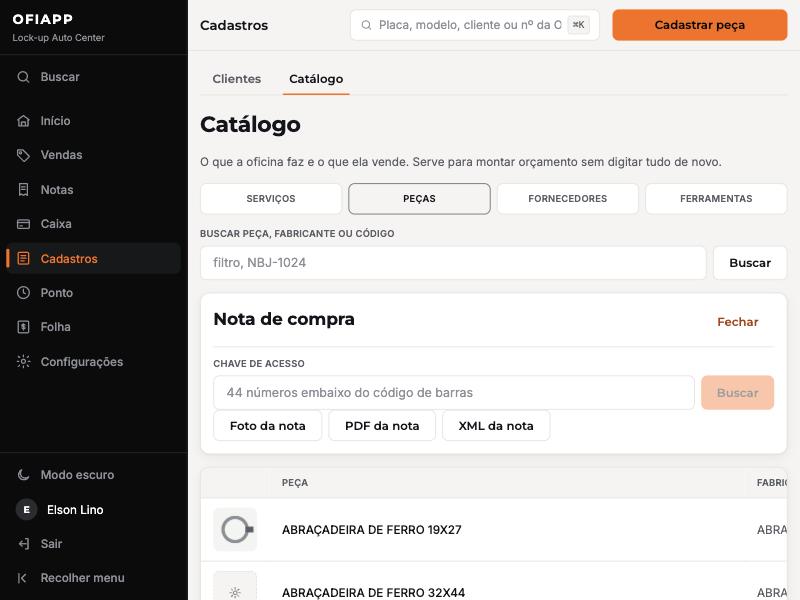 Entrada de mercadoria pela nota de compra